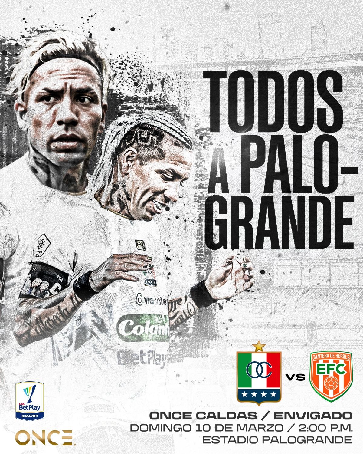 Once Caldas — Todos a Palogrande, pieza de convocatoria al estadio