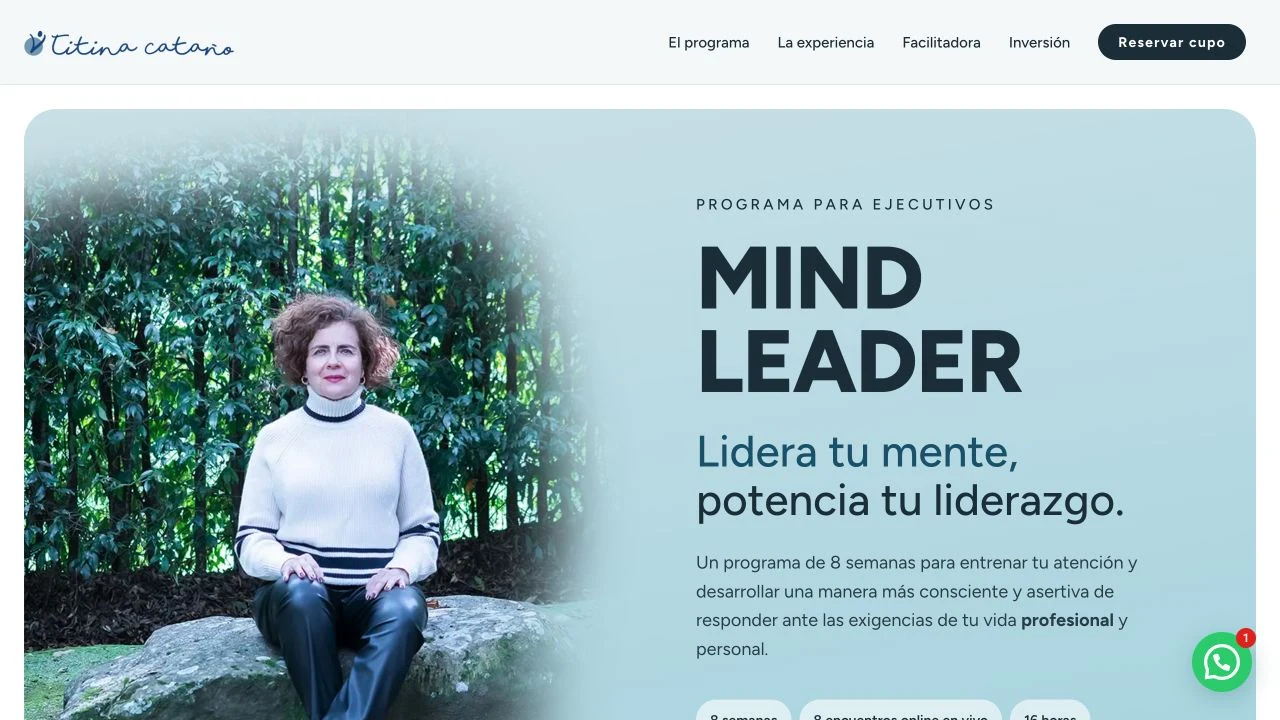 Mind Leader — Web Design · Landing page