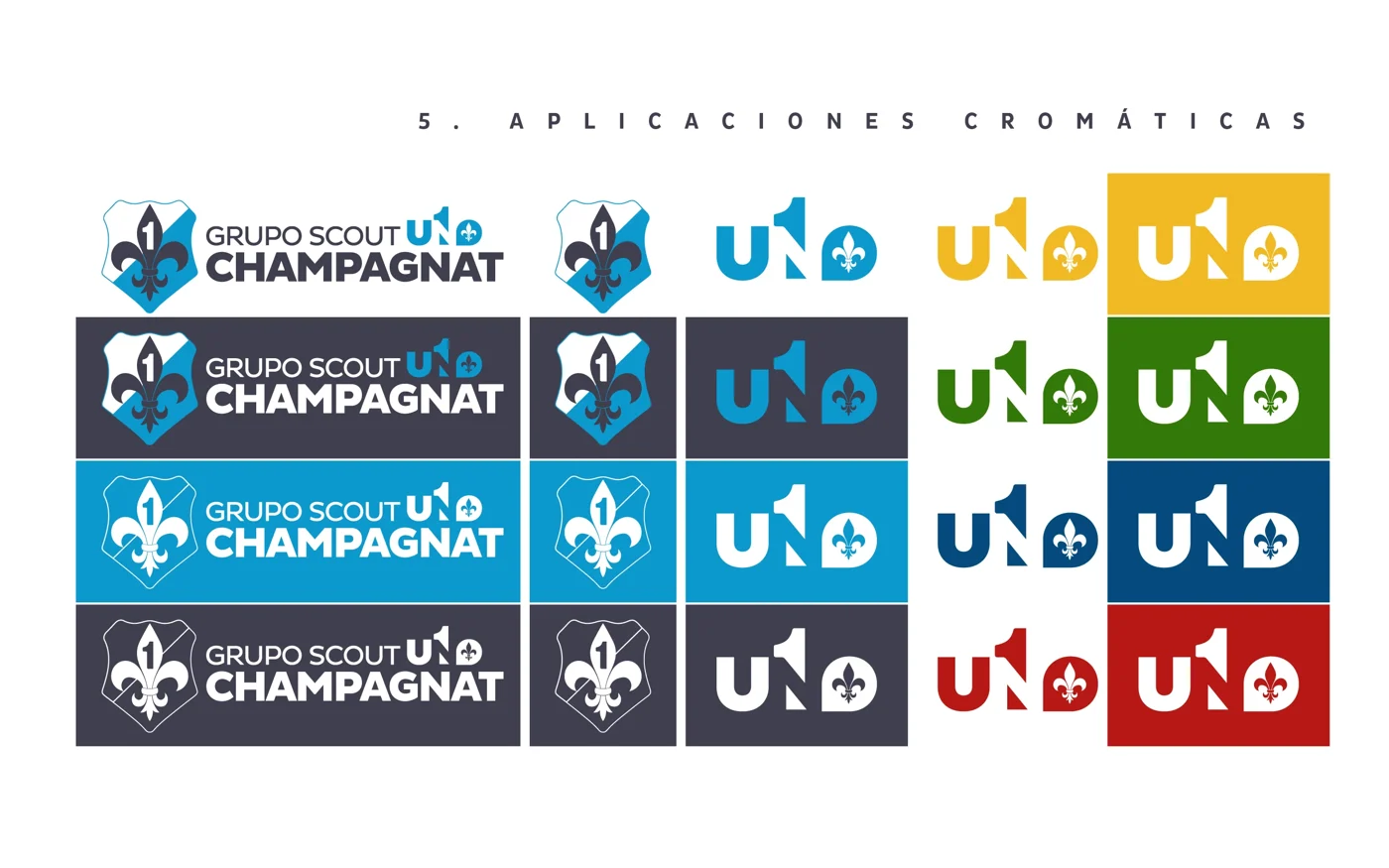 Grupo UNO Champagnat: variantes cromáticas